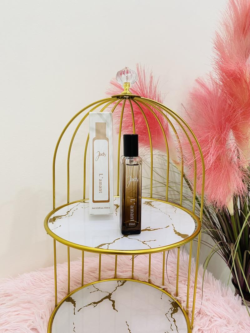 Product Introduction of Nước hoa Pháp Thương Hiệu JADY (Unisex's Perfume) mẫu màu nâu tên L'AMANT dung tích 15ml hương trầm gỗ sâu lắng một chút chậm lại xịt  thơm thư giãn Cosmetic Mỹ Phẩm 5