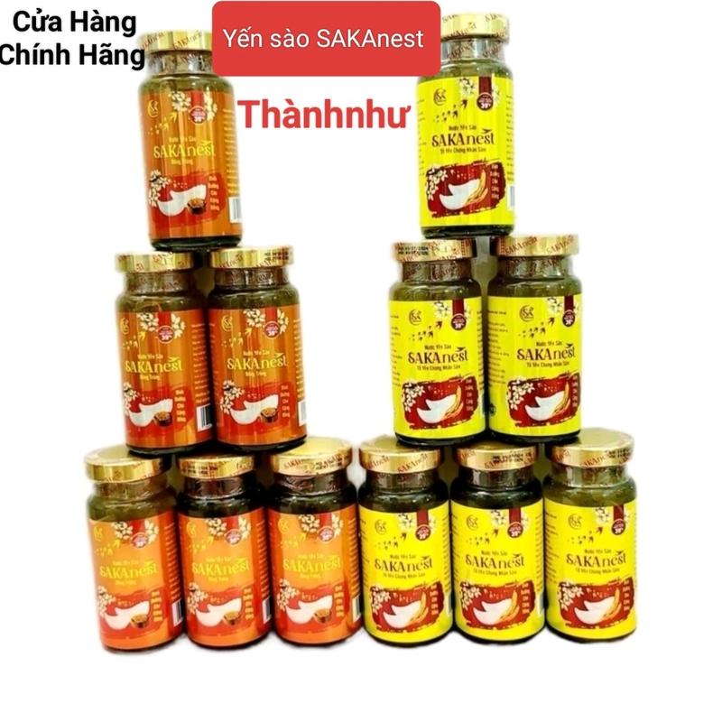 combo 10 lọ yến chưng 2 vị Đông Trùng Hạ Thảo + Nhân Sâm sakanest 150ml - 39% yến tươi dành cho người lớn ( không có cái hộp ) 2