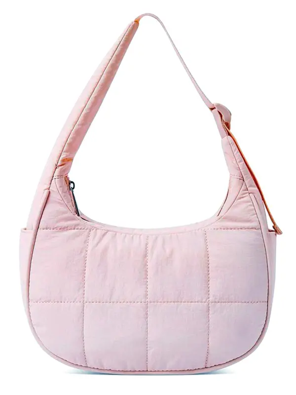 Five season home [Outdoorfun] Small Puffer Crescent Shoulder Bag Quilted Women Purse Nylon Waterproof Slim Cans for Gym Travel Gift 0