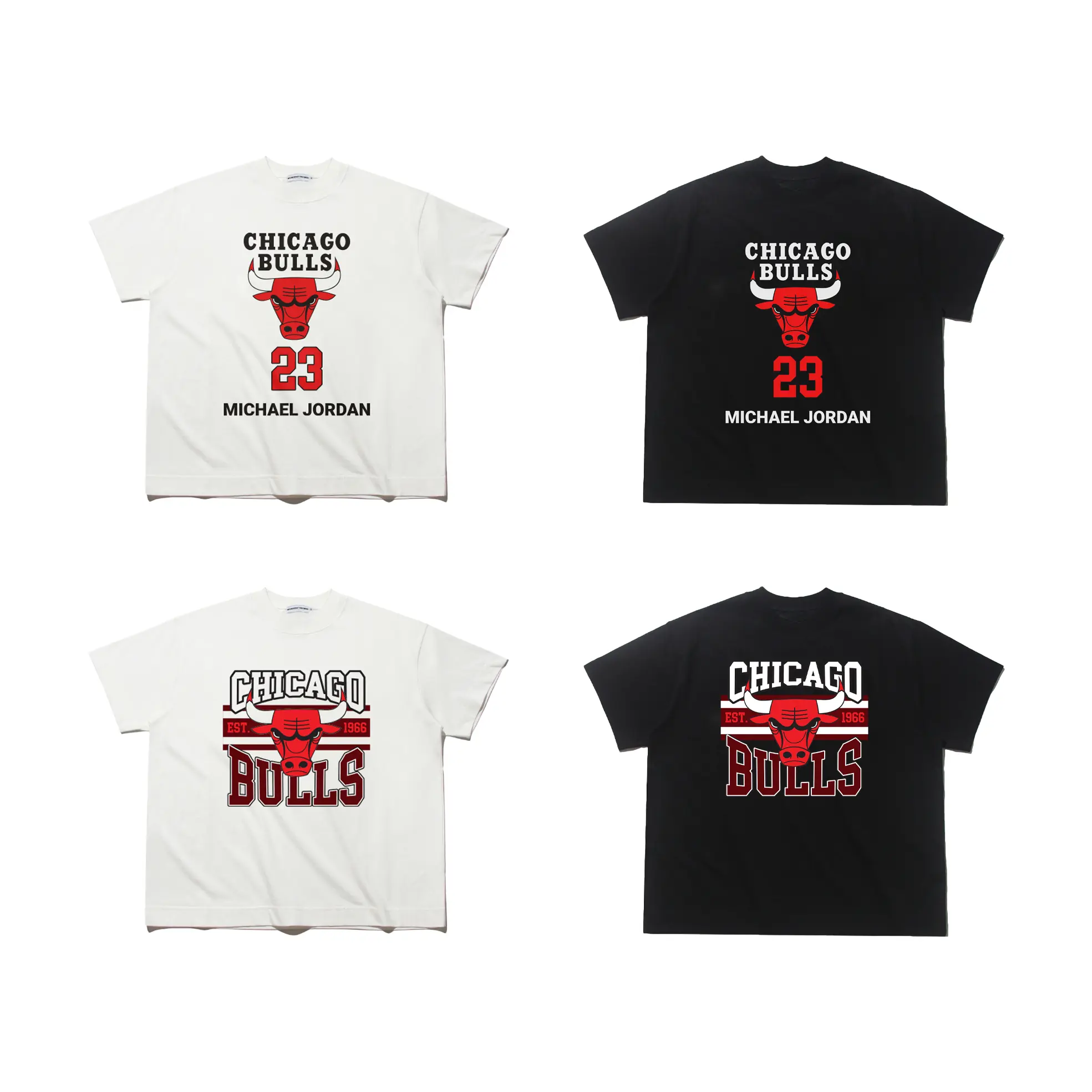 Áo thun oversize chicago bull cotton 250GSM vải đã qua xử lý co rút