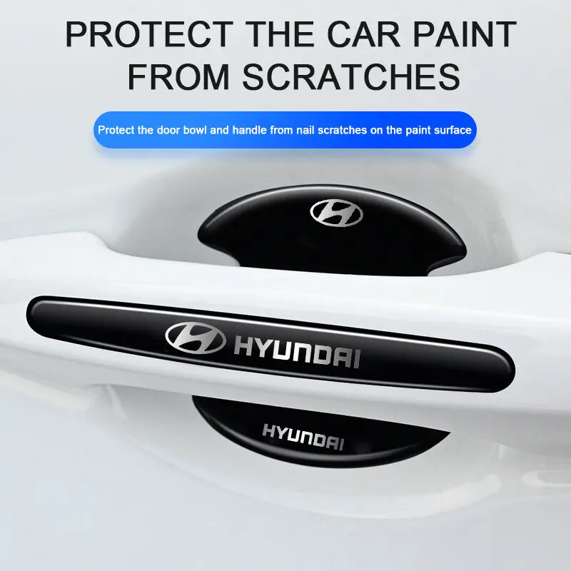 Bảo Vệ Tay Nắm Cửa Ô Tô, Miếng Dán Bát Cửa Ô Tô, Miếng Dán Chống Trầy Xước, Cho Hyundai Ioniq 6 5 Kona Certa Elantra N Santa Fe I10 Sonata Tucson Accent, Có Sẵn Trong 4 / 8 Cái