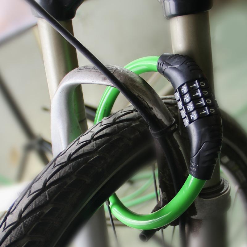 Product Introduction of Mountain bike lock Anti-theft portable electric battery motorcycle combination lock fixed bike ring lock 7