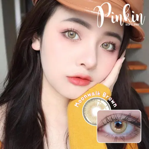 PINKINSOFTLENS My Moonwalk Gray Brown Blue By Pinkin Softlen Wedding Normal sd -10.00 1 Pasang Lensa Kontak Warna Diameter 14.5mm Lensa Kontak softlen Soft Lens Murah 5