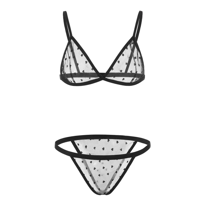 Đồ Lót Gợi Cảm Cho Nữ, Áo Ngực Babydoll G-string, Cúp Mở, Trang Phục Cổ Yếm 0