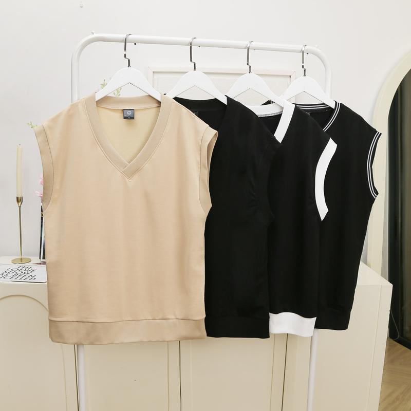 Áo Gile Nam Nữ Unisex Form Rộng Bigsize 2XL - Màu Đen Viền Trắng - Menswear