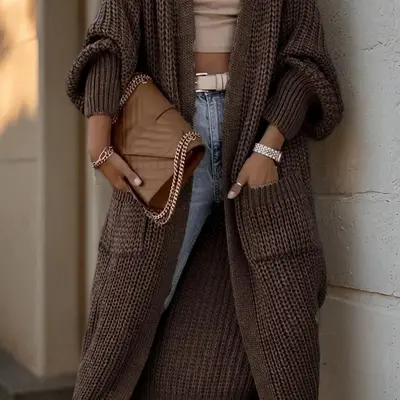 Outerwear Dark Brown Shrug Dark Brown Cardigan Outfits TikTok Shop