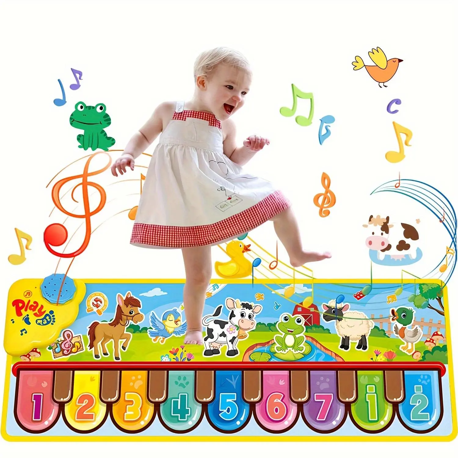 Animal Sound Dance Mat, 1 Piece 24 Modes Music Mat for Kids, Touch Game Pad, Musical Mat Toy, Birthday Gifts, Educational Fun Toy