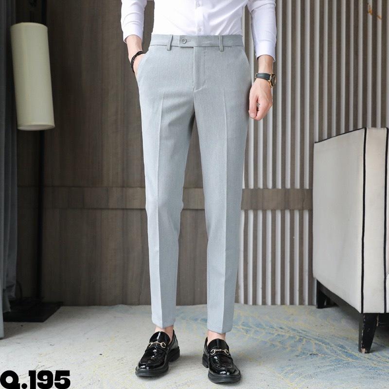 Quần tây nam quần vải nam kẻ caro chất vải spandeck co giãn nhẹ giúp thoải mái trong mọi hoạt động 5
