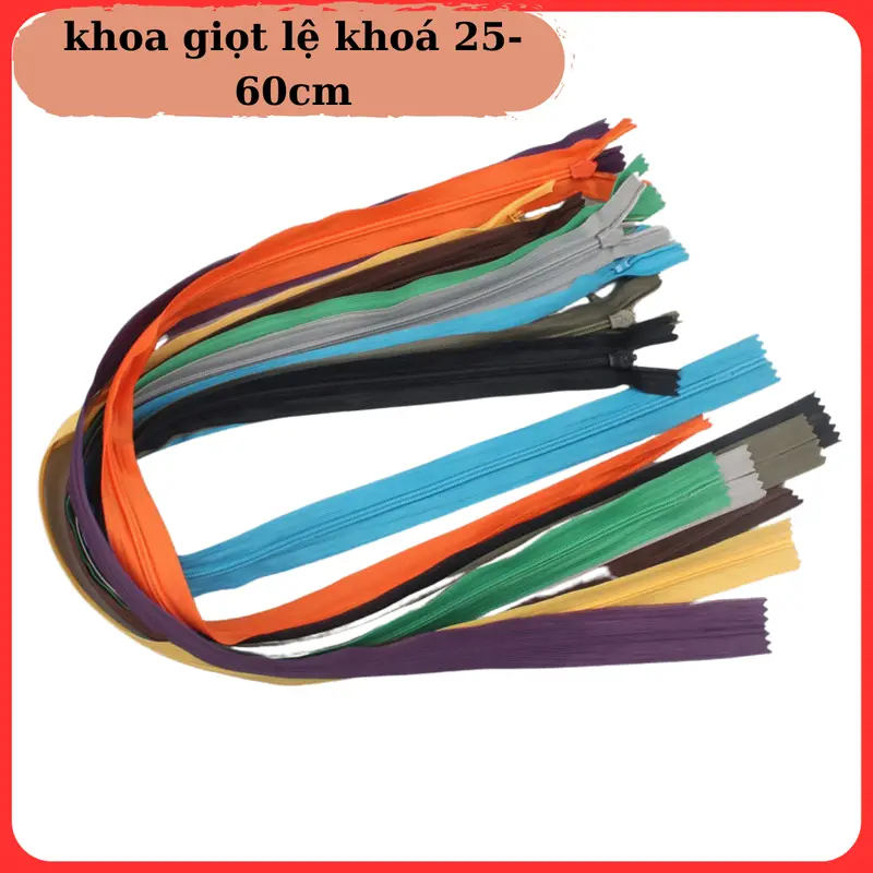 Khóa giọt lệ khóa 25cm-60cm khóa ĐEN-TRẮNG khóa MIX màu 3