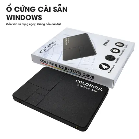 Ổ cứng SSD cài sẵn win miễn phí, Gắn vào là sử dụng không cần cài đặt, Hàng mới, BH 3 Năm, dùng cho laptop, Pc