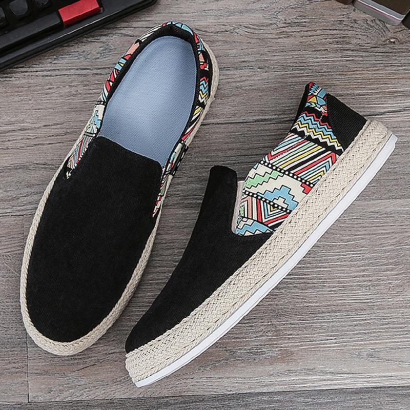 Giày lười nam - Giày Sneaker nam vải dệt họa tiết cá tính LH20 (Phom nhỏ, tăng 1 size)