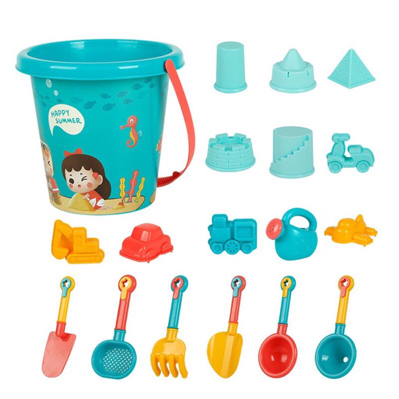 Đồ chơi xúc cát đi biển Xanh lâu đài 18 chi tiết và vịt vàng 14 chi tiết cho bé - Toy 2