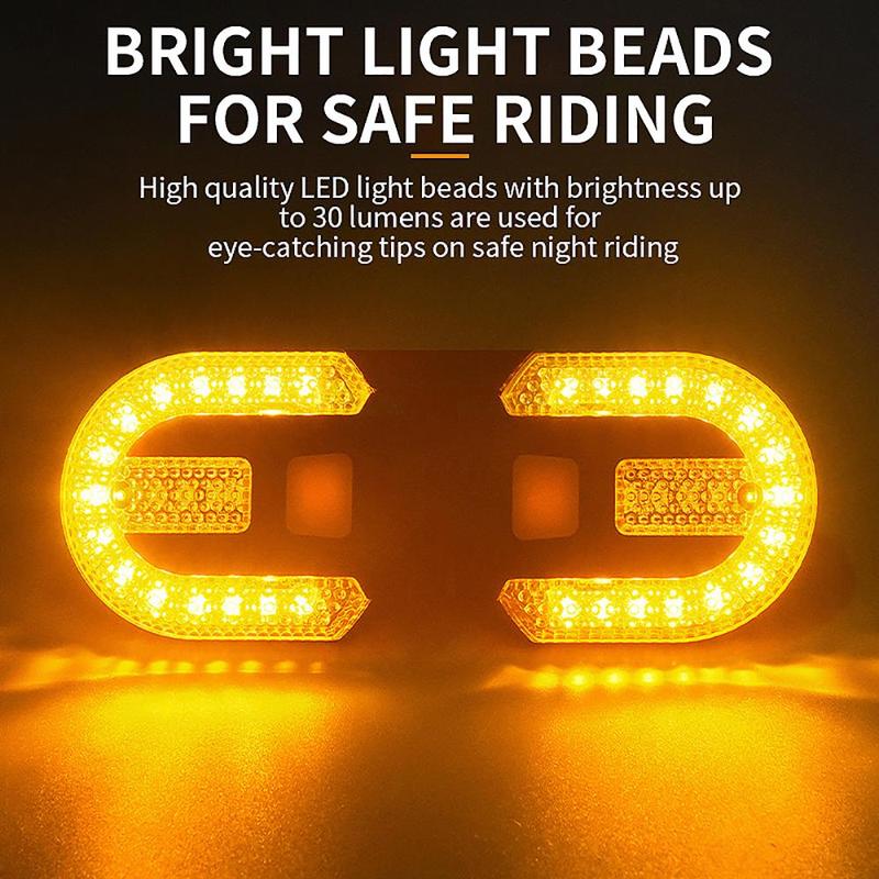 Product Introduction of Bicycle USB Charging Wireless Remote Control Turn Signals, 1 Count Removable Bike Night Riding Warning Tail Lights, Bicycle Accessories 15