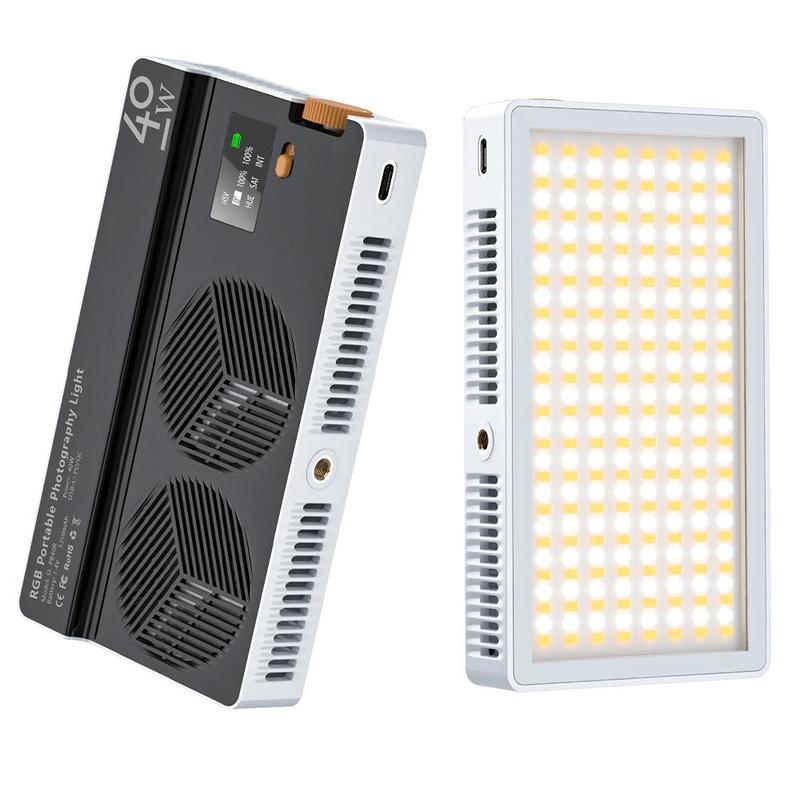 Portable Camera Light, 40W RGB Video Fill Light, LED Panel DSLR Photography Lighting 3