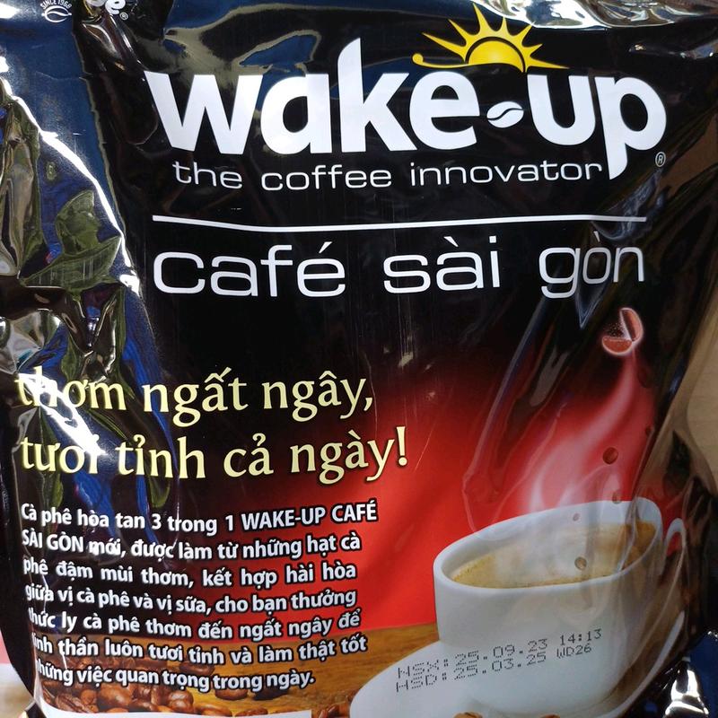 com bo 4bich cà phê sữa  Wake-up sài Gòn 3trong1 hòa tan 1bich 24goi×19g Coffee Cafe 1