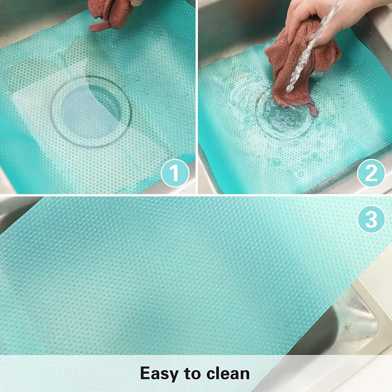 Refrigerator Liner, 4pcs Washable Refrigerator Shelf Liner, Multipurpose Plastic Kitchen Mat, Kitchen Accessories, Refrigerator Accessories 5