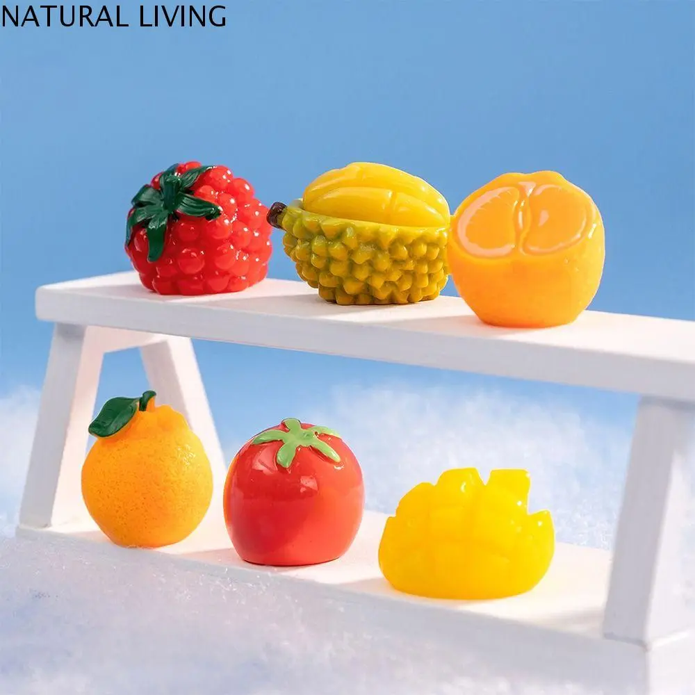 NATURAL LIVING Food Photography Props Cute Simulation Fruit Figurines 3D Mini Fruit Figurines Miniatures Handicrafts DIY Decorations Fruit Model Fruit Prop Teaching