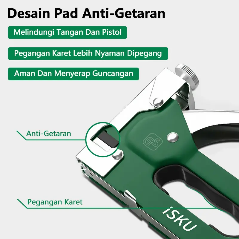ISKU Staples Tembak 3 In 1 Tacker Stapler Staples Perekat Powerfull Staples Tembak Stationery 4