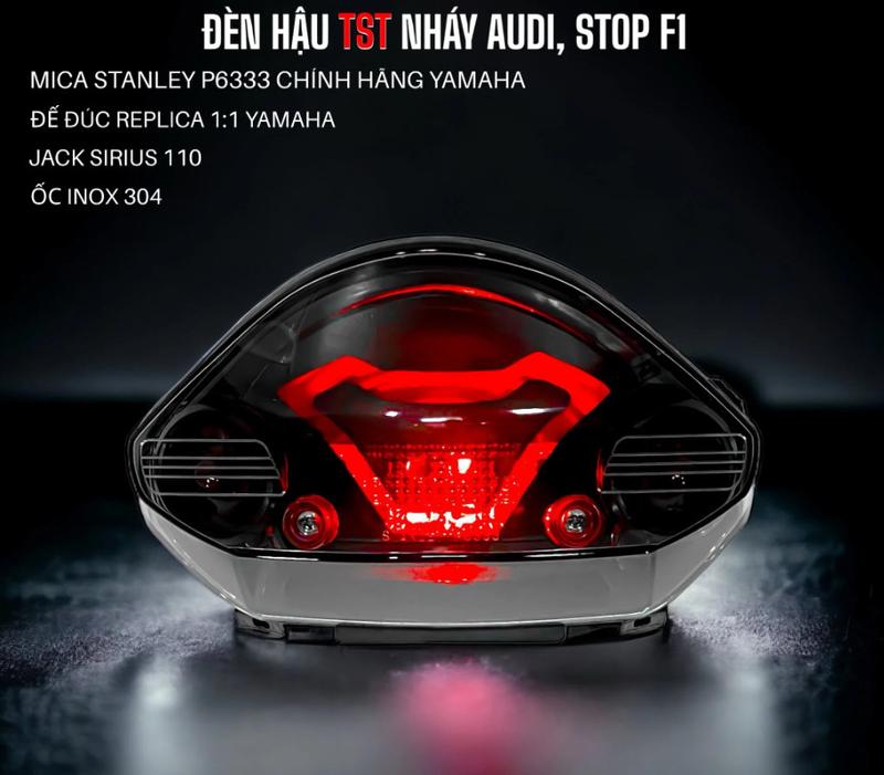 Đèn hậu Sirius 110 - Sirius 50 TST hiệu ứng Audi Stop F1