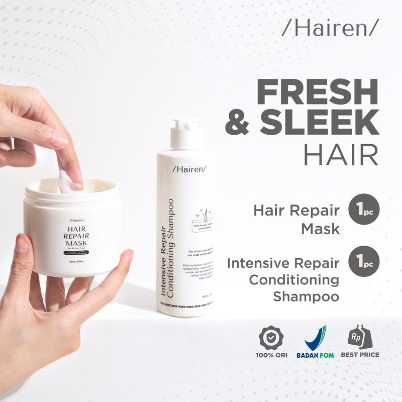 [FREE GIFT] Hairen Hair Repair Mask + Intensive Repair Conditioning Shampoo 1