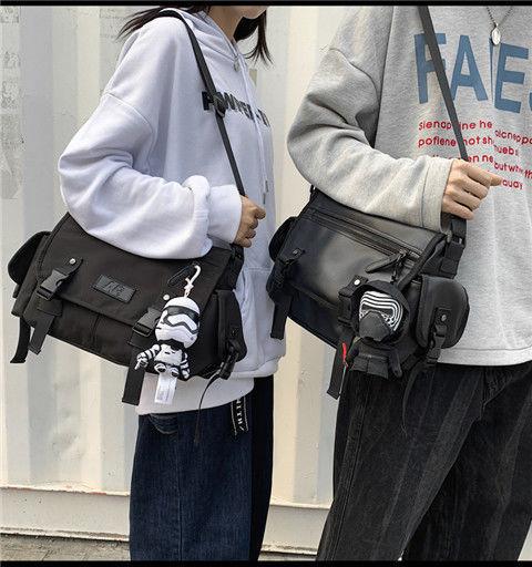 Product Introduction of Forex pants cargo pants men jeans men pants men cargo pants men baggy baggy pants male dark men crossbody messenger bag Korean trendy casual all-matching single-shoulder bag students class crossbody bag 11