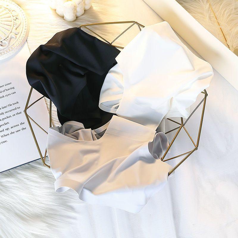 Quần Lót Lụa Lạnh Không Đường May, Dành Cho Bé Gái, Phong Cách Hàn Quốc, cạp vừa, Thoáng Khí, Ngầu, Kháng Khuẩn, Gợi Cảm, Co Giãn, độn Hông, Quần Sịp Tam Giác Mỏng 3