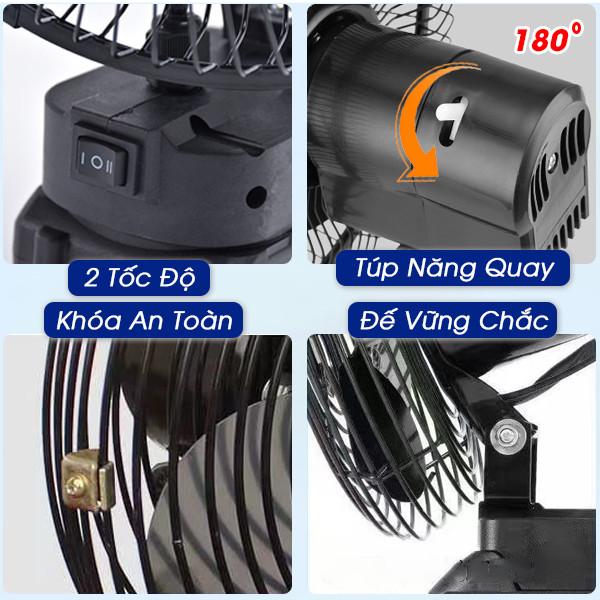Quạt Tích ĐIện Chạy Pin Makita 8 Inch, Quạt Khung Sắt 2 Cấp Độ Gió Siêu Mát, Dùng Pin Makita 10 Cell, Sử Dụng Liên Tục 8H 5