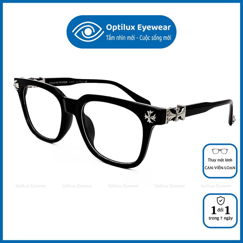 [A15] - Gọng Kính Mắt ChromeH Nam Nữ Thời Trang Mắt Vuông Viền Nhựa Dẻo Trong Suốt Sang Chảnh HQ 2025 (dễ dàng lắp Mắt Kính cận và Tròng Kính đổi màu) chrome heart