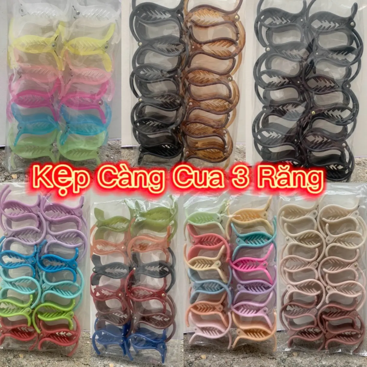 Kẹp Càng Cua 3 răng [ kẹp Càng Cua 3 Răng ] kẹp Càng Cua Xinh Cài Tóc