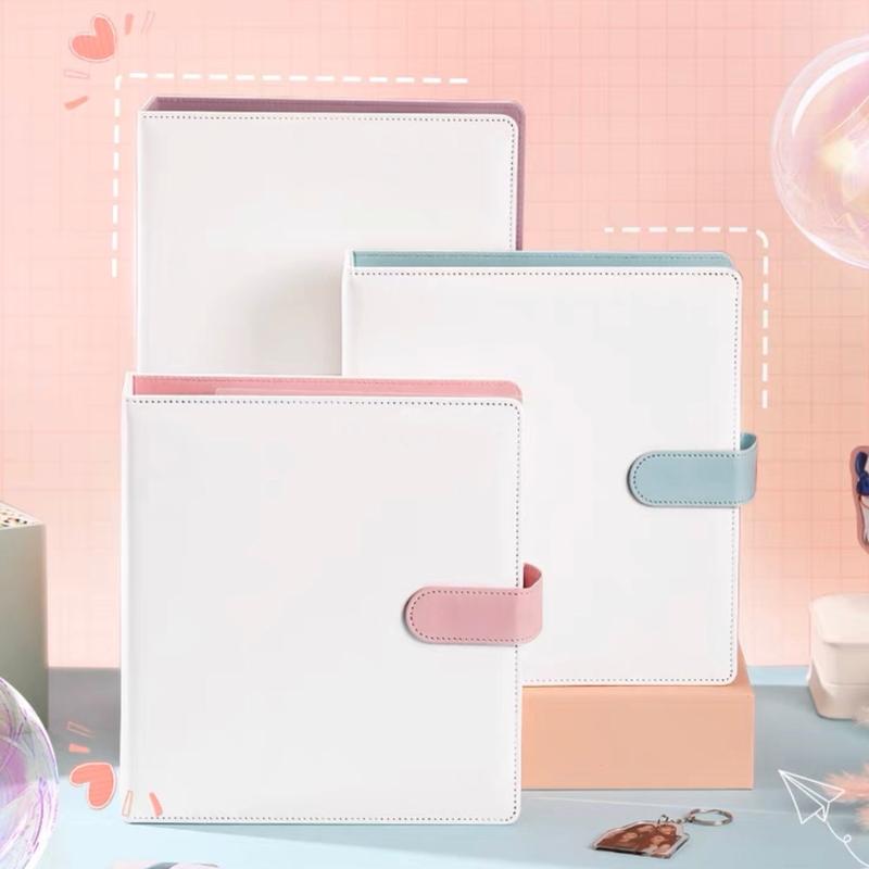 Binder A5 Bìa Da PU 3 Còng D kèm 25 sheet 4 ô , Bìa còng A5