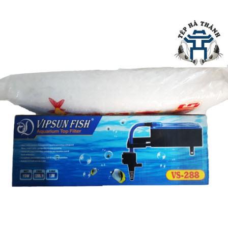 Máy Bơm Lọc Nước Hồ Cá VS-288 Và Bông Lọc - Bộ Bơm Lọc Nước Bể Cá Vipsun