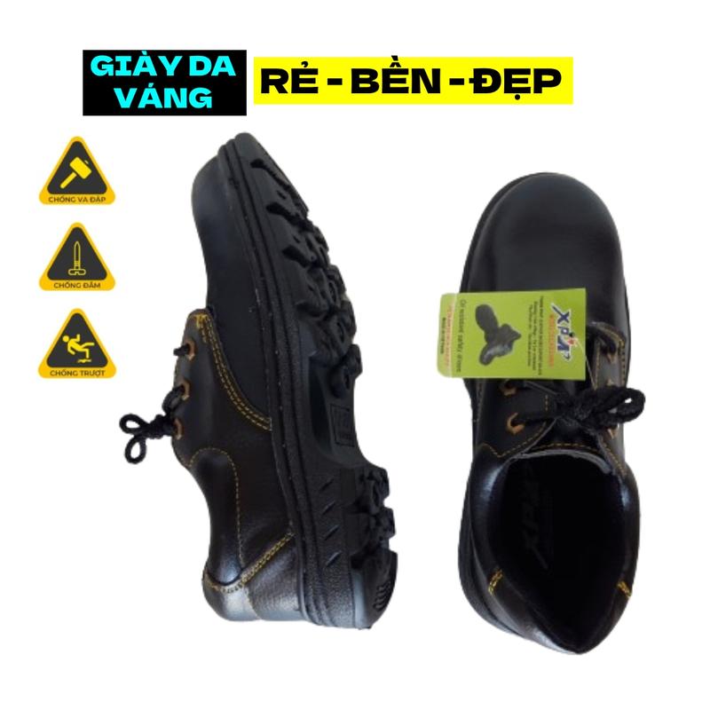 [Gía siêu tốt] Giày Bảo Hộ Lao Động ABC-XPA Đế Đen Giầy Công Trình Mũi Sắt Đế Sắt Chịu Va Đập Chống Đinh Đâm Xuyên Shoes cao su giày lao động & bảo hộ  Thoáng khí 1