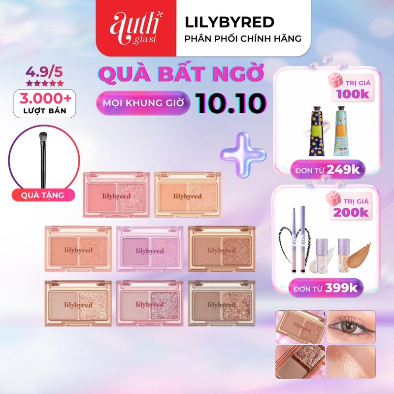 Bảng mắt LILYBYRED Little Bitty Moment Shadow 2 ô Cosmetic Mỹ Phẩm 1