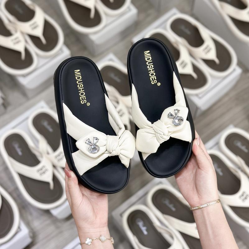 Dép MIDU BANA Nơ Đá 3 Màu 4 Phân