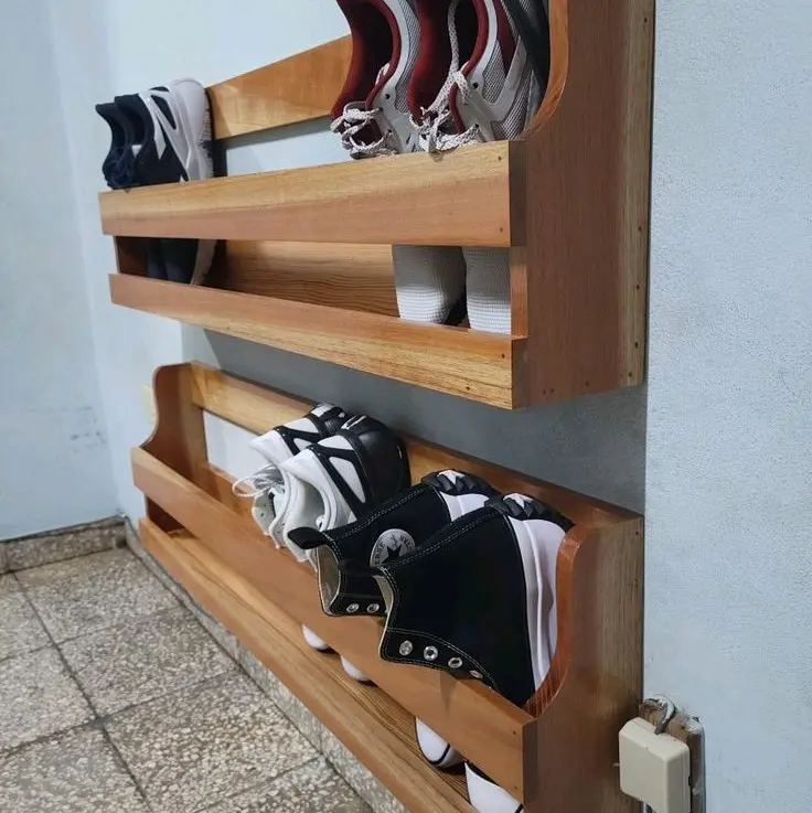 rak sepatu sendal tempel dinding