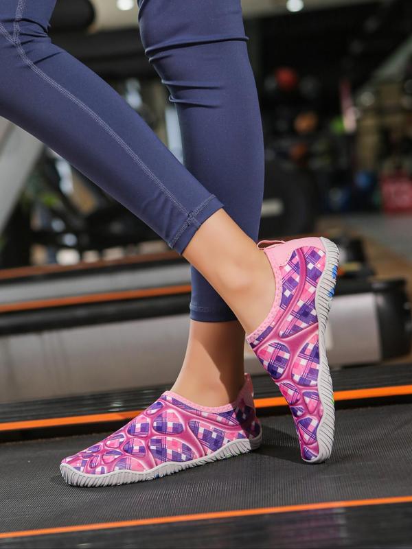 Unisex Colorblock All Over Print Slip On Water Shoes, Casual Breathable Comfortable Anti-Slip Flat Sports Shoes, Outdoor Sports Shoes for Outdoor Activities for Men & Women 4