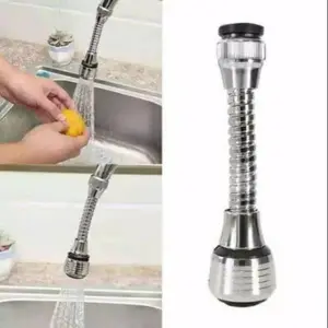 (Praktis) Sambungan Kepala Kran Air 360 Derajat Flexible 2 Mode Spray Keran Sink Wastafel Flexibel Metal Chrome
