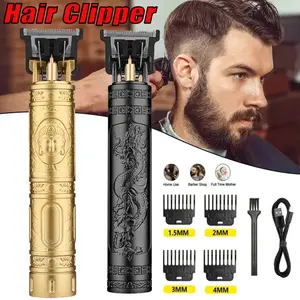 Alat Cukur Rambut Electric Portable Tanpa Kabel Motif Dragon Vintage Mesin Cukur Rambut Jenggot Garansi Baterai Isi Ulang Pisau Tajam Aman untuk Dewasa dan Bayi