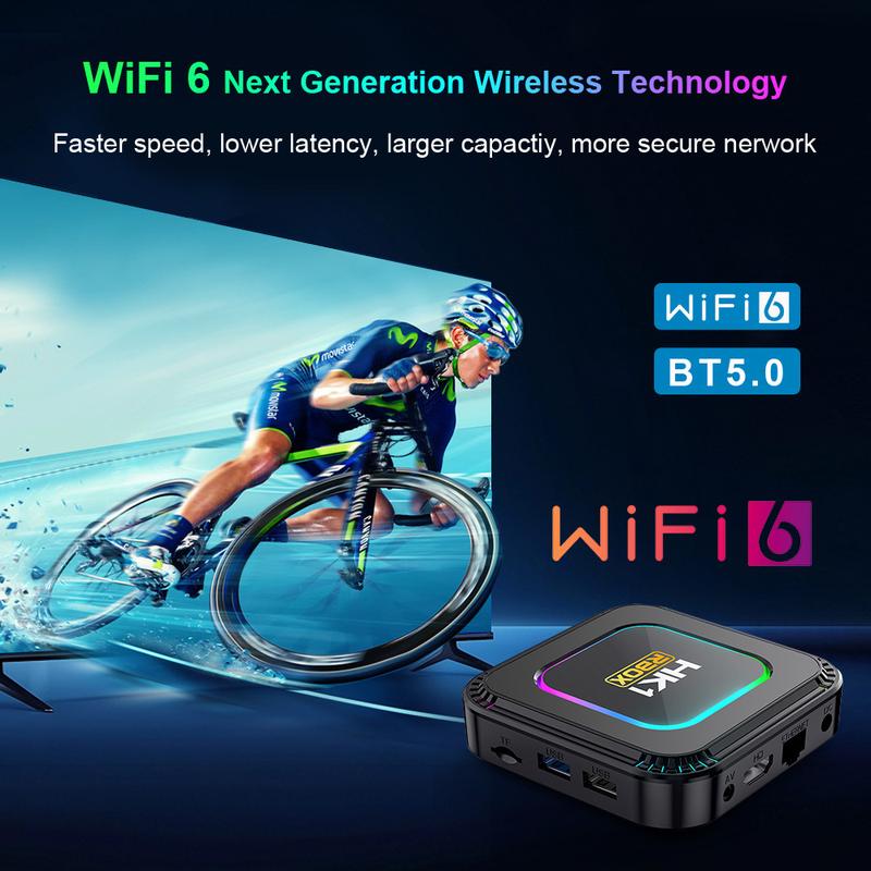 Product Introduction of Android 13.0 TV Box,HK1 RBOX 4GB RAM 64GB ROM Quad-Core WiFi6 BT5.0 8K HDR10+ Ultra HD USB3.0 15