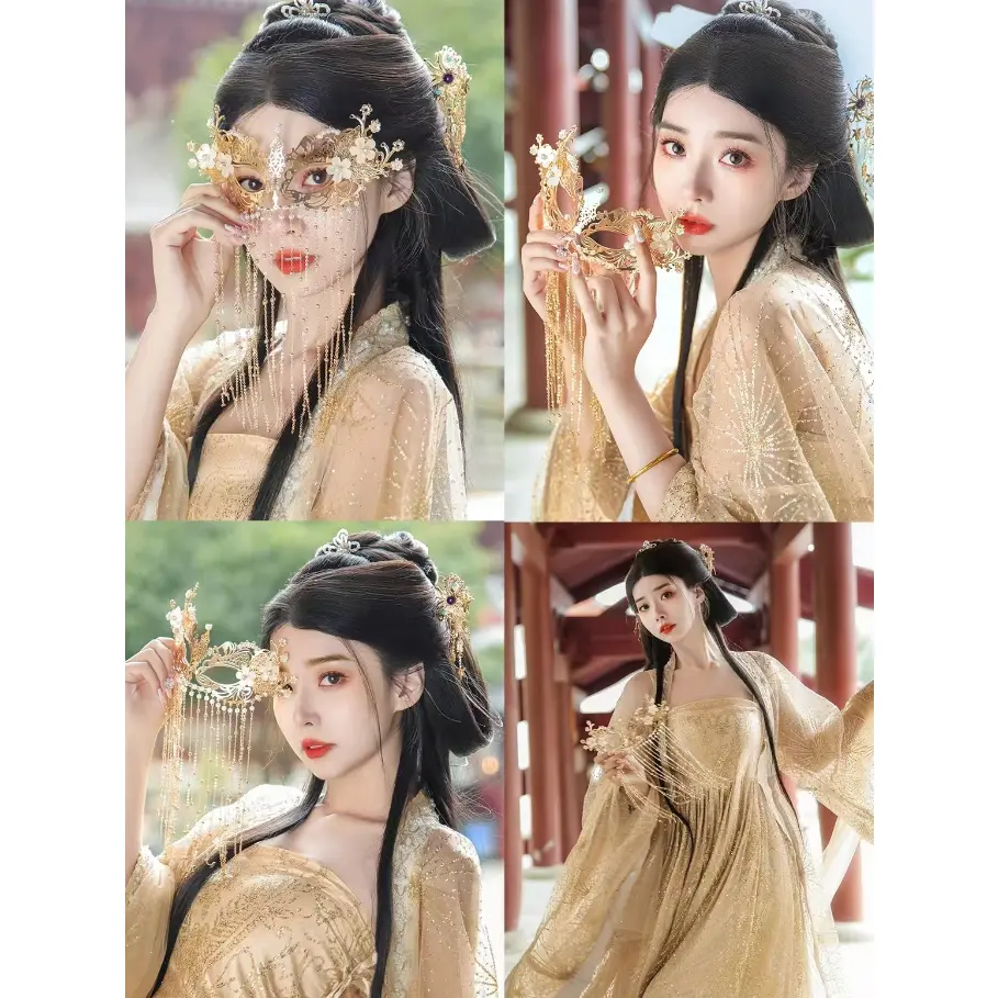 [COD] Super Fairy Ancient Style Hanfu Mask Face Covering Tassel ...