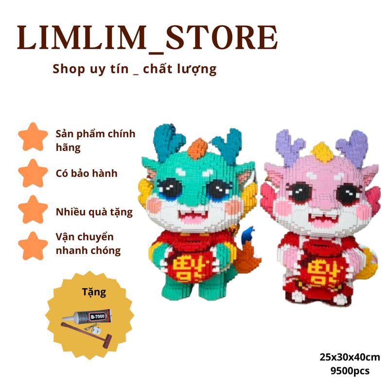 Trò chơi lắp ghép rồng phúc long dễ thương tết 2024, decor, trang trí, đồ chơi mọi lứa tuổi Ghép Hình Xếp Hình Toy Bộ Lắp Ráp Tháo Lắp