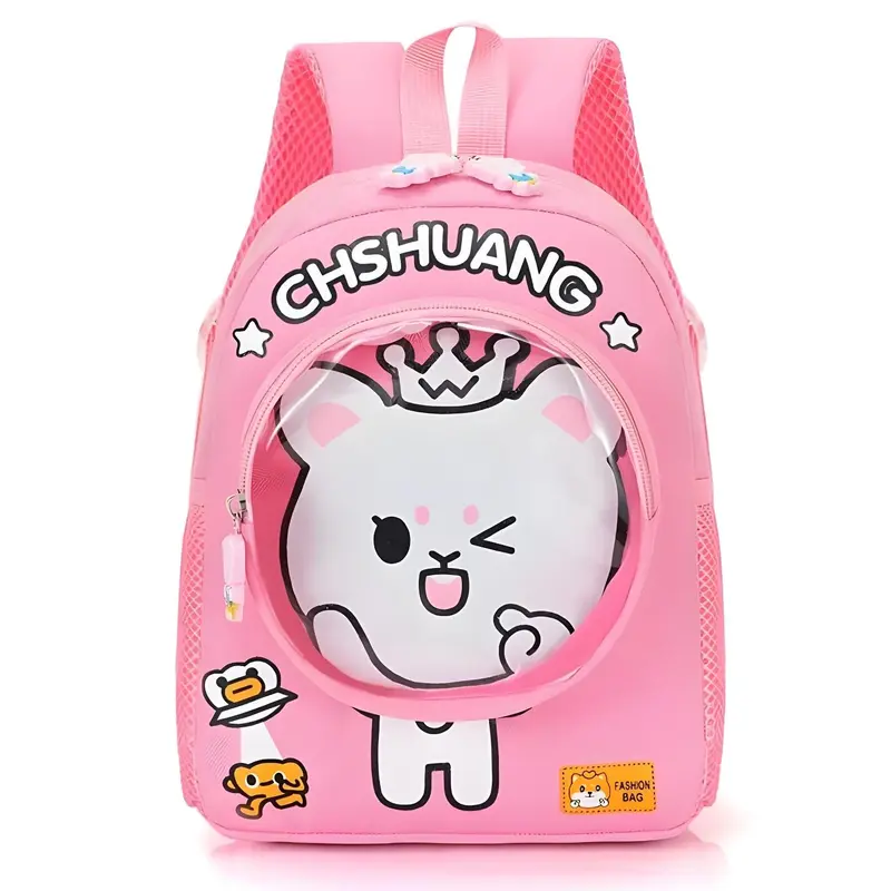 Tas Ransel Anak PVC Motif Hewan Kartun Lucu Tas Fashion Sekolah Mini Transparan TK/Sd Perempuan Laki-Laki Sd Sd 2