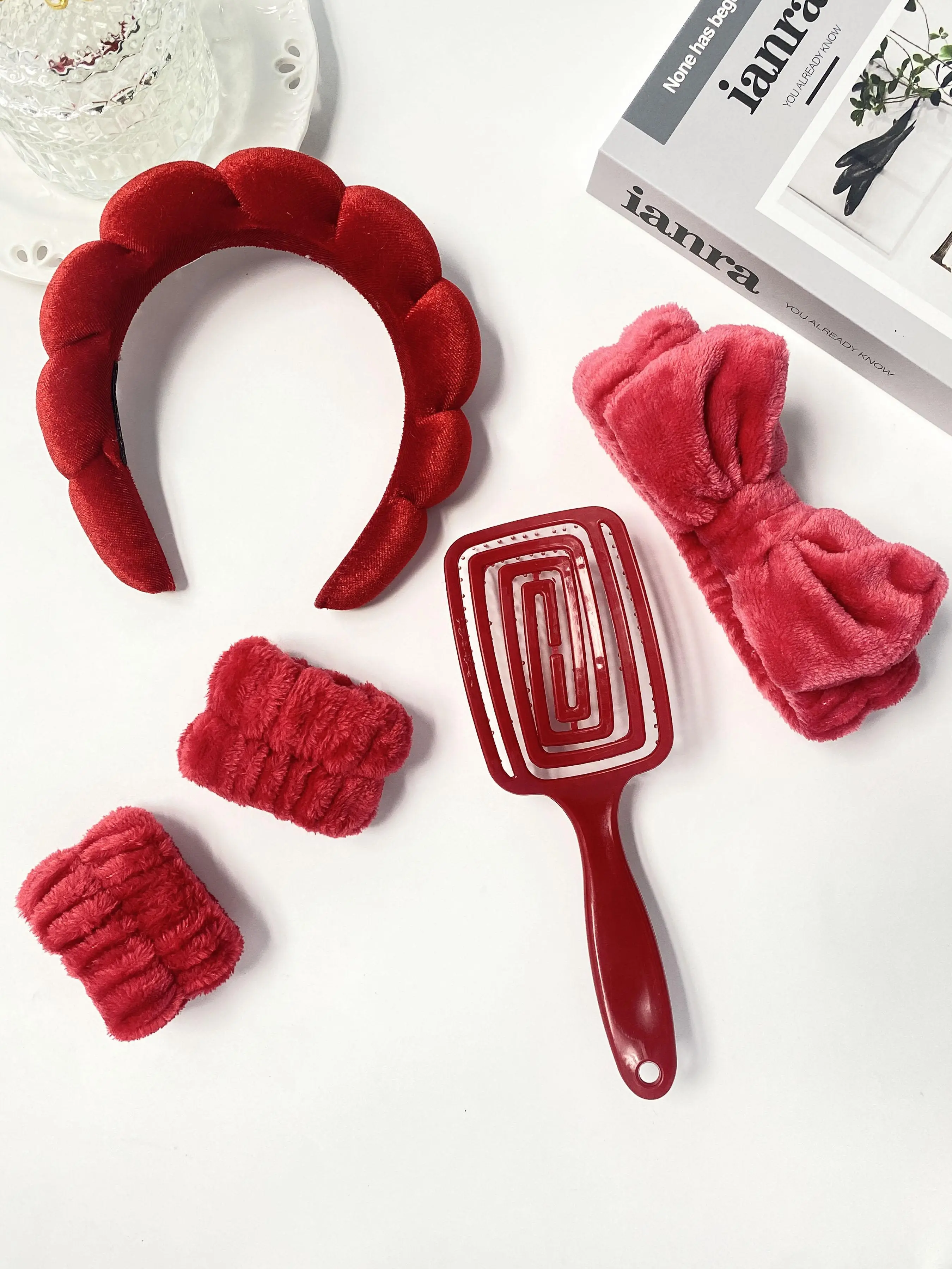 Women's Elegant Solid Color Hair Accessories Set, Cute Hair Tie & Hair Hoop & Wristband & Hair Comb, Fashion Hair Accessories for Women & Girls