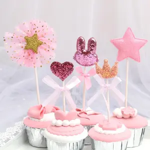5 Pcs Topper Kue Ulang Tahun - Hiasan Kue - Cake Topper