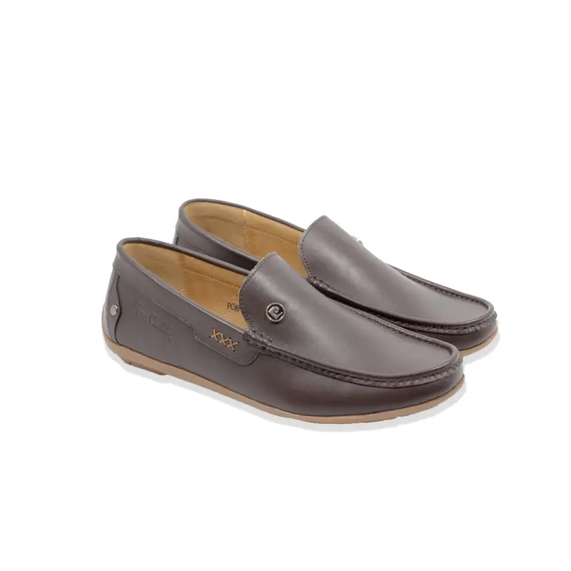Giày lười nam Pierre Cardin chất liệu da bò thật, phong cách cổ điển, đính logo sang trọng - 739 2