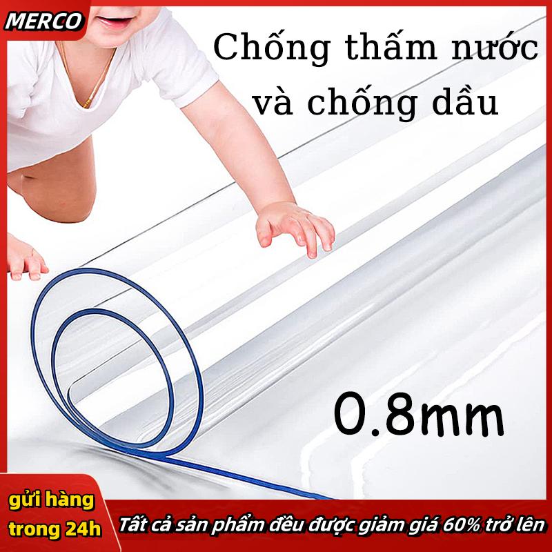 Khăn trải bàn nhựa PVC dẻo chống thấm nước màu trắng - Độ dày 0.8mm