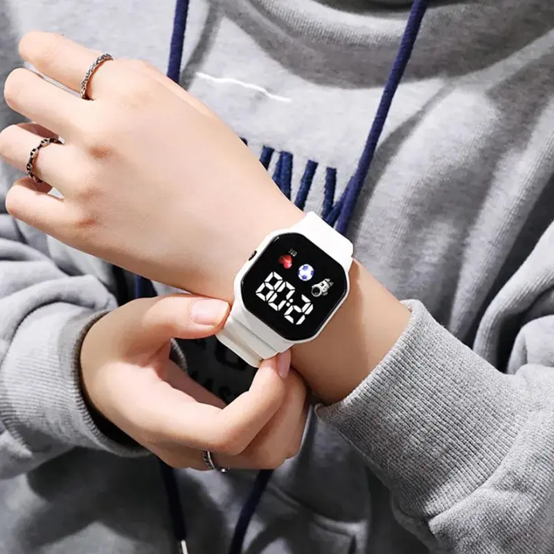 Đồng Hồ Điện Tử, Dành Cho Nam Và Trẻ Em, Kỹ Thuật Số, Đồng Hồ Đeo Tay LED, Đồng Hồ Thể Thao, Đồng Hồ Thể Dục, C6I1 4