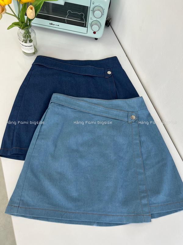 Chân váy chữ A chất Jean kèm đai bigsize ( Cv41 ) - Hằng Fami Bigsize