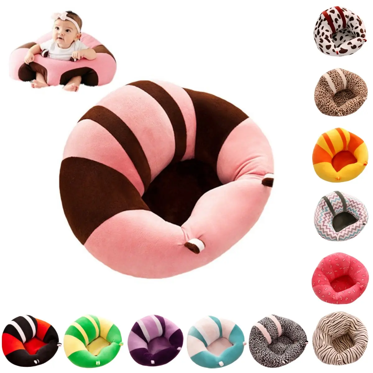 Balanced And Stable Support Seat For Baby's Back Side And Leg