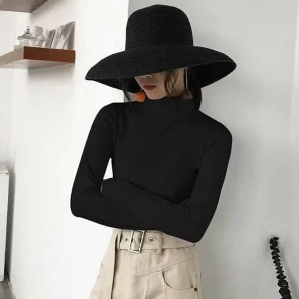 Combo 5 áo thu đông giữ nhiệt nữ co giãn, áo thun mùa đông, áo thun Lót Nỉ cổ 3 phân, áo thun dài tay nữ ,Top, Women 1